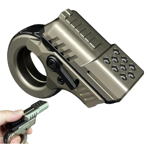 EDC Ratchet Wheel Metal Gun Fidget Ring Toys